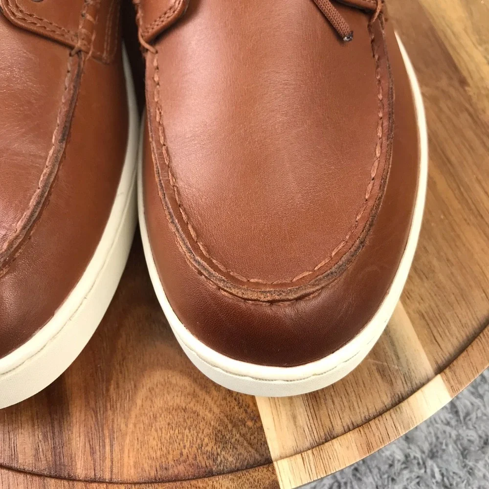 Cole Haan Nantucket Boat Shoes Mens 8M Brown Leather Comfort Slip On Loafers Moc